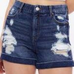 Bluenotes Denim High Waist Distressed Stretchy Curvy Mom Short Size 16 Photo 0