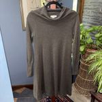 Artisan NY 100% Fine Merino Wool Dark Grey Cowl Neck Sweater Dress Size Small Photo 1