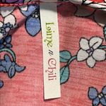 Lime n Chili Line n Chili coral cold shoulder top floral design stretchy fabric shirt sleeve Photo 5