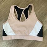 Tahari Sport Tan Black White Colorblock Sports Bra Cut Out ~ Women’s Size M Photo 5