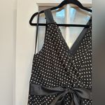 Eliza J Vintage  Black Polka Dot Chiffon Retro Pinup Midi Dress Plus Size 16W Photo 1
