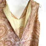 Vintage Lined Floral Paisley Sleeveless Mini Dress Size L Photo 5