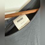 Mote, gray, drop waist, tunic top, short sleeve, lace up back M Gray Size M Photo 2