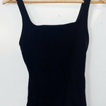 Nike Dri fit women’s black square neck thick strap tank top with built in bra Photo 0