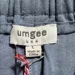 Umgee  womens large linen blend baby blue ruffle shorts no pockets elastic waist Photo 6