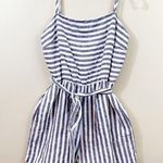 C&C California  Linen Striped Navy/White Romper Photo 0