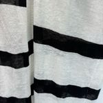Chico's Chico’s long Cream and Black Striped Open Front Linen Blend Duster Size 1/Med Photo 11