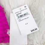 Good American  Hot Pink Triangle String Bikini Waist Tie‎ Jacquard Large 3 New Photo 4