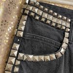 One Teaspoon Free People x  Black Denim Oak Studded Rocko Slit Maxi Skirt 2/24 NW Photo 3