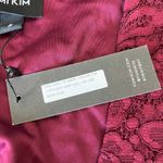 Yumi Kim  Caitlyn Shirt Womens Small Button Up Lace Top Burgundy Wine Red Photo 6