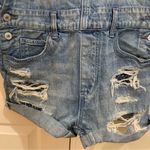 American Eagle Distressed Patchwork Denim Tomboy Shortalls Size Small Photo 3