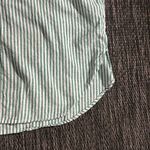 H&M linen blend shirt green striped Photo 6