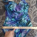 MiracleSuit Flamenco Oceanus One Piece Swimsuit Blue Flattering Vacation Large Photo 7