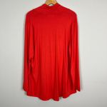 Chico's  3 Zenergy Top Womens XL Orange Red Raquel Surplice Wrap Draped Jersey New Photo 4