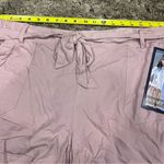 New SOUND/STYLE NY LA Khaki Pink Relaxed Pull On Belted Linen Shorts Size Medium Photo 4