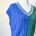 Wild Fable Oversized Color block Cable Knit Sweater Vest Photo 5