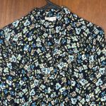 J.Jill Woman’s Classic Floral Long Sleeve Lightweight Blouse Size Small Black Photo 1