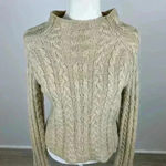 Old Navy  Tan Cable Knit Turtleneck Sweater Size M Photo 1
