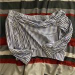 ZARA  Pinstripe Off the Shoulder Top Photo 0