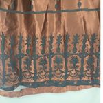 Vtg 90s Chico's Design Tunic Button Top Sz 2 Boho Sheer Burnout Whimsigoth Art Brown Photo 7