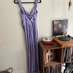 Mate the Label Runaway The‎ Label Purple Slip Dress Cowl Neck Maxi XS Party Cocktail Evening Photo 7