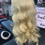 FREE WIG CAP blonde human hair Blende Long Wig Photo 1