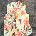 Caribbean Joe  Medium Multicolor Floral Blouse Photo 0