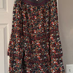 Rafaella  Floral Ruffle Layered Pleated Midi Skirt Flowy Versatile Photo 0