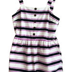 Who What Wear  Target Sleeveless Striped Button Front Romper Small Purple White Photo 0