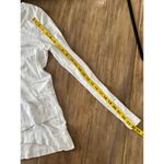 Sundance White Long Sleeve Scoop Neck Top Small 100% Cotton Layered Hem Photo 1