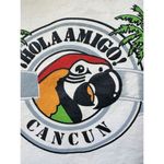 Cancun Vintage Canvas Print Tote Bag Parrot Palm Trees Inside Pocket 100% Cotton Photo 7