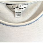 Vintage 90s Polo Shirt Blue Trim "Spring Is In The Air, A Fresh Start" Graphic Size L Photo 3