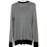 Equipment Femme Ondine Pullover Sweater Gray Silk Cashmere Button Detail Small Photo 6