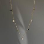 Minimalist Gold Dainty Water Drop Necklace Photo 0