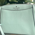 Kate Spade  Pebbled Leather Crossbody Bag Mint Green Zip Top NWT Photo 0