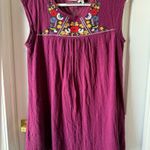 JODIFL  Floral Embroidered Magenta Mini Dress Large Photo 0