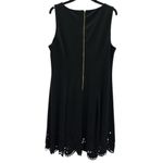 Kate & Mallory  Black Sleeveless Laser Cut Hem Zip Back Cocktail Dress Size XL Photo 8