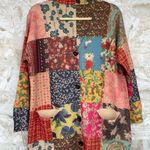 Hippie Dippie Patchwork Cardigan Sweater size medium Red Photo 0
