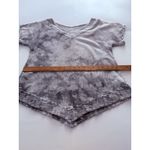 OH MY GAUZE Shirt Sz 1 S/M Gray Tie Dye Asymmetric Hem Artsy Lagenlook Beach White Photo 11