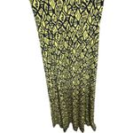 LuLaRoe Ana Maxi Dress Black & Yellow Abstract Mosaic Pattern Small Cottage Core Photo 2