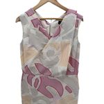 Piazza Sempione Sleeveless Abstract Print Dress IT 46 US 10 V-Neck Made Italy Photo 1