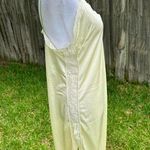 Vintage candlelight cream lace trim midi length adjustable strap slip dress. M. Size M Photo 1