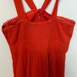 Maeve Orange Textured Jumper 2P Womens Wide Leg Halter Sleeveless Boho Twist Photo 6