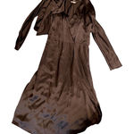 Vince  100 Silk Midi Wrap Dress Black Long  Sleeve size S/P Photo 0