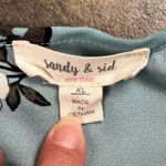 Sandy & Sid  Blue Floral V-neck Blouse XL Photo 6