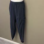 Apana  Women’s Slate Blue Pull-On Cargo Joggers Drawstrings Elastic Waist-Medium Photo 1