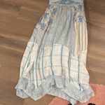 Love Shack Fancy NWOT TULA PATCHWORK SILK DRESS IN OCEAN SPRAY MIST Photo 4