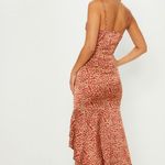 Pretty Little Thing Red and Cream High Low Dress Photo 1