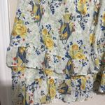 Johnny Was Yellowfield 8 Silk Blend Skirt Yellow Floral Sheer Pin-up L Romantic Photo 3