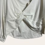 Amur  Oni White Organic Cotton Cropped Twist Front Puff Sleeve Blouse XL NWT Photo 4